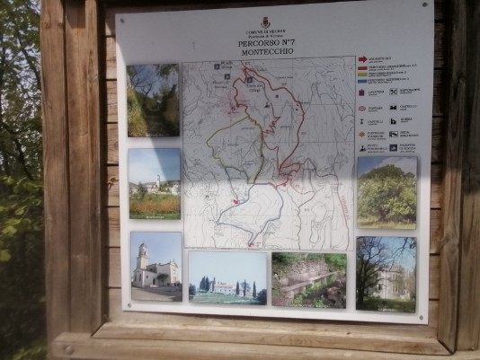 Tabella e Mappa Percorso 7 Montecchio 