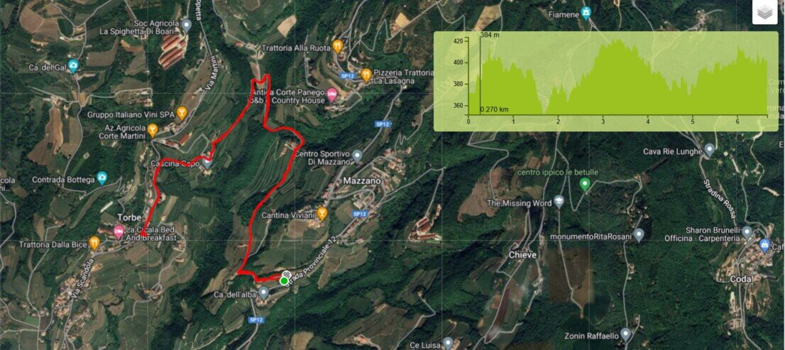 Mappa Passeggiata Cadelalba Moiago Capo Torbe Cadelalba Moiago Capo Torbe