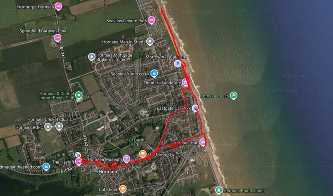 Mappa Hornsea sea walk