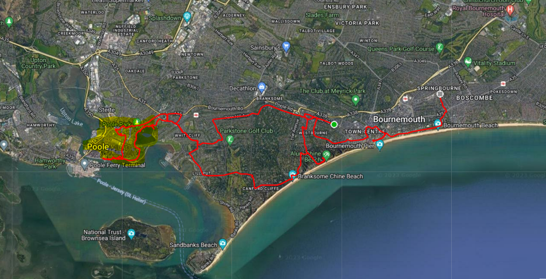 mappa Poole Park walk and bus 70 breezer mappa Poole Park walk and bus 70 breezer