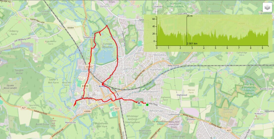 Mappa Romsey Canal Walk Fishlake Meadows reserve Mappa Romsey Canal Walk Fishlake Meadows reserve