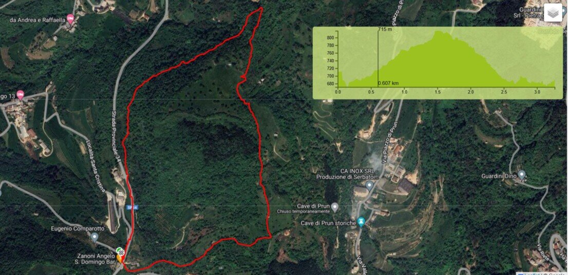 Mappa Passeggiata Santa Cristina - Prun Mappa Passeggiata Santa Cristina Prun