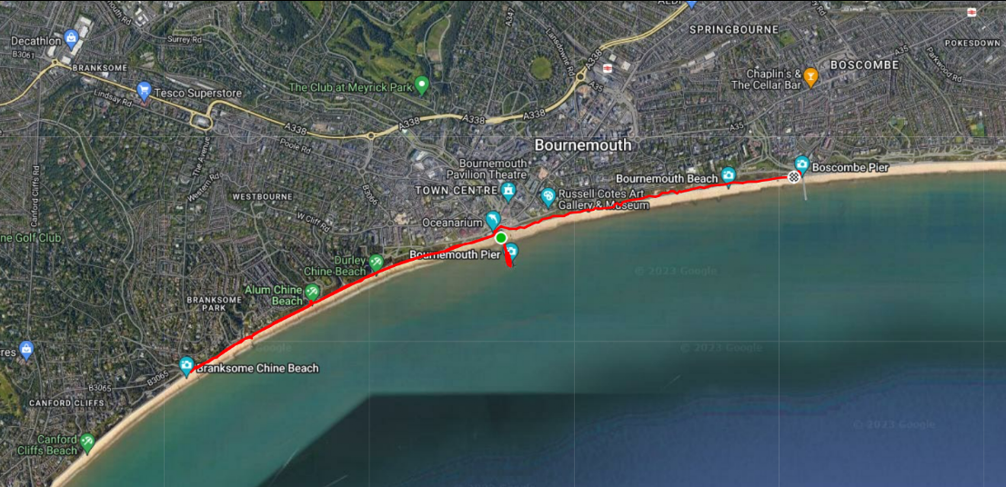 mappa land train promenade beach bournemouth mappa land train promenade beach bournemouth